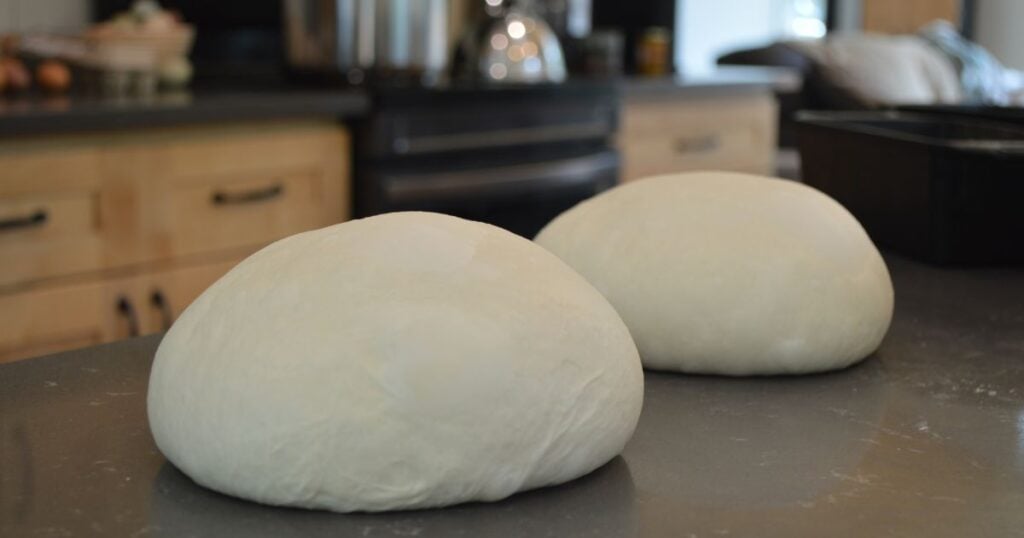 Shaped dough sitting on a kitchen counter top